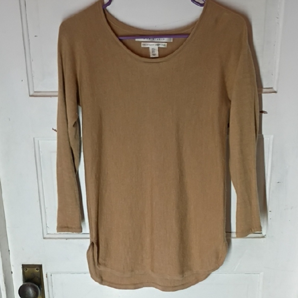 Max Studio Camel Long Sleeve Top